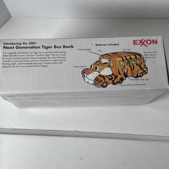 EXXON 2001 Next Generation Tiger Bus Bank Opened Box For Pics READ Description - Picture 6 of 8